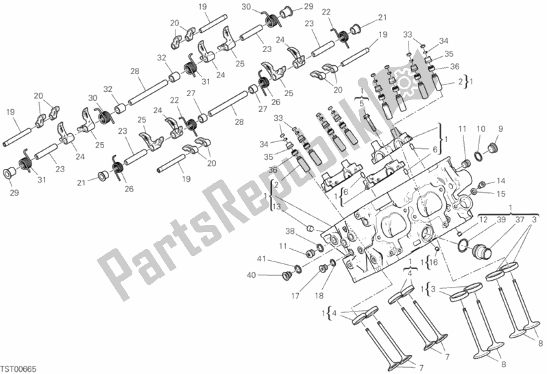 Todas as partes de Cabeça Traseira do Ducati Superbike Panigale V4 Specale Thailand 1100 2019